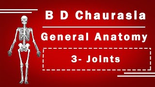 JOINTS TYPES OF JOINT  CARTILAGINOUS JOINT CHAPTER 3 B D CHAURASIAS [upl. by Deevan527]