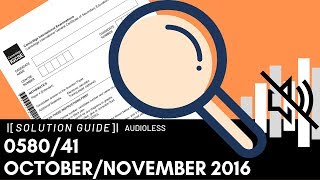 058041 OctoberNovember 2016 Marking Scheme MS [upl. by Eittel]