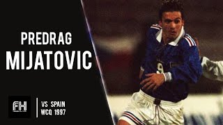 Predrag Mijatovic ● Goal and Skills ● Yugoslavia 11 Spain ● Qualifications World Cup 30041997 [upl. by Esidnak593]