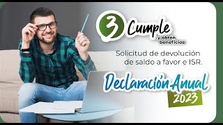 Webinario Solicitud de devolución de saldo a favor de ISR [upl. by Eimmij]