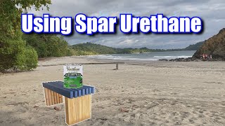 Using Varathane Spar Urethane on My Bench [upl. by Rexanna]