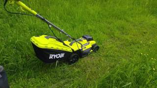 Ryobi Gräsklippare 18V Test [upl. by Ahsak]