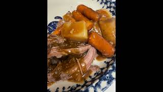 shorts  Slow Cooker Roast Potatoes and Carrots  Winter Family Cooking [upl. by Swenson]