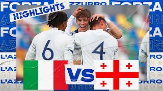 Highlights ItaliaGeorgia 50  Campionato Europeo UEFA Under 19  Elite Round [upl. by Warford]