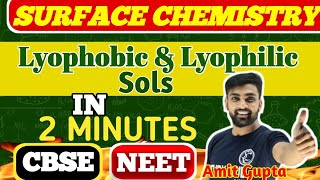 Lyophilic and Lyophobic Sols Class 12  Lyophilic Colloids  Surface Chemistry  Amit Gupta  NEET [upl. by Isolde756]