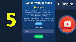 How to connect the telegram wallet to X Empire YouTube Video Code 11 September X Empire Video Code [upl. by Terry728]