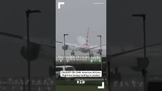 American Airlines flight caught on cam having bumpy landing in London [upl. by Cornish827]