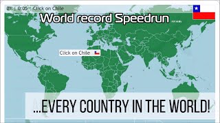 Seterra Geography Quiz WORLD RECORD SPEEDRUN ANY GLITCHLESS [upl. by Leunad]