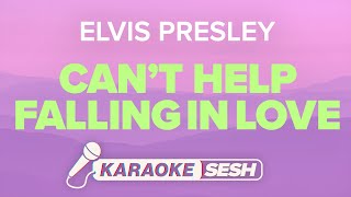 Elvis Presley  Cant Help Falling In Love Karaoke [upl. by Drogin248]