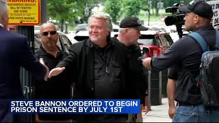 Judge orders exTrump adviser Steve Bannon to report to prison by July 1 [upl. by Ardied]