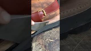 leather shoe makeing  diy handicraft shoes viralvideo highlights follow [upl. by Arevle197]