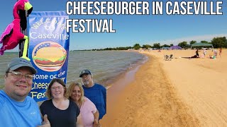 Our First Festival Cheeseburger in Caseville Tribute to Jimmy Buffett Eating Contest amp Parade 2022 [upl. by Rene873]