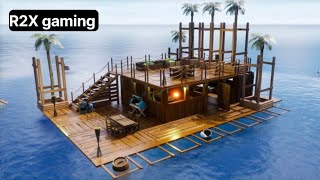 Oceanborn survival in Ocean Swimming wood Boad Home Water Game R2X gaming [upl. by Bonnette]