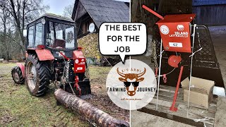 SKIDDING WINCH  MUST HAVE for your tractor in forest  part 1 [upl. by Lleder]