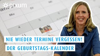 So gestaltest du einen Geburtstagskalender mit deinen liebsten Fotos  Pixum Tutorials [upl. by Nosredna]