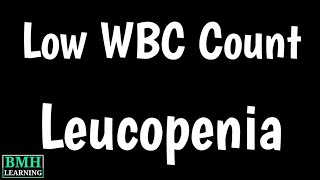 Leucopenia  Low WBC Count  Causes Symptoms Treatment Of Leucopenia  Types Of Leucopenia [upl. by Eleen]