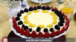 Receita de Torta gelada de leite condensado [upl. by Ahtamas987]