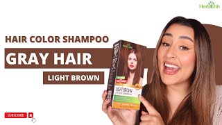 Herbishh Hair Color Shampoo for Gray Hair – PPD FREE Long Lasting amp DIY LIGHT BROWN  Herbishh [upl. by Notslah519]