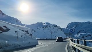 Julierpass driving tour from Bivio village to St Moritz in Switzerland [upl. by Calvinna]