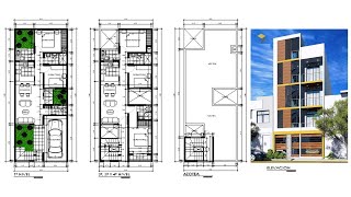 Planos de pequeña vivienda Multifamiliar de 6m X 15m [upl. by Mooney]