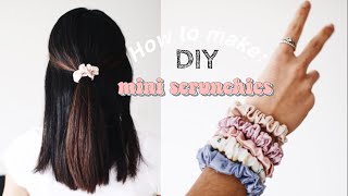 DIY mini scrunchies [upl. by Leiuqeze190]