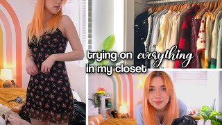 Trying On Everything In My Closet Again [upl. by Erdnaet]