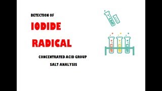 IODIDE RADICAL  CONC ACID GROUP  SALT ANALYSIS  ALL PUNJAB BOARD PRACTICALS [upl. by Ameehsat589]