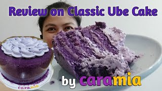 Classic Ube Cake of Caramia amazingcase ubecake caramia review mukbang [upl. by Turpin735]