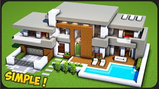 Cara Membuat Rumah Modern Simple Full Interior   Minecraft Modern Pt101 [upl. by Hiasi]