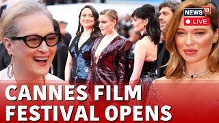 Cannes Film Festival 2024 LIVE  Cannes Film Festival Red Carpet LIVE  Meryl Streep Greta Gerwig [upl. by Octavus]