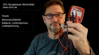 Motorrad Elektrik einfache Sachen  Batterie Lichtmachine Regler Ladespannung und so was [upl. by Nedearb396]