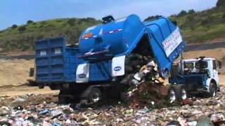 totally trucks  Garbage Trucks At the Landfill [upl. by Teragramyram]