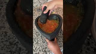 Salsa de molcajete con huevos hervidos salsademolcajete comidatipicamexicana [upl. by Polinski]