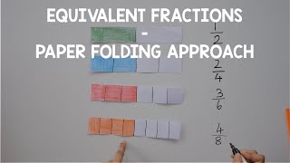 Equivalent fractions  Paper folding activity  Primary school Maths [upl. by Hance]