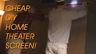 How to Build a Super Cheap amp Good DIY Projector Screen for Home Theater [upl. by Tacita958]