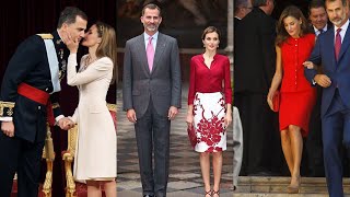 StylishPrinces Letizia Lenor amp Infanta sofia of Spain Romantic Couple dresses World Stylish Princes [upl. by Dee Dee]