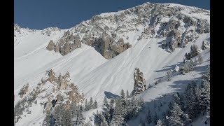 Col de lIzoard enneigé Casse déserte Arvieux Queyras vue du ciel DJI Mavic2 Zoom Vidéo 4K [upl. by Cedell586]