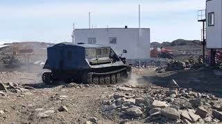 Russian MTLB vehicle at Antarctica what a bastard [upl. by Nylrebmik]