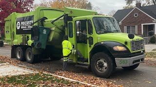 Priority Waste Freightliner GS Products Recycler on Carts [upl. by Nnaoj302]