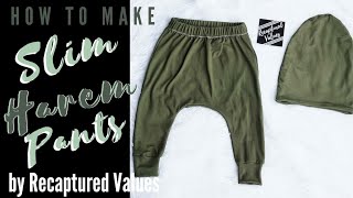 How To Make Slim Harem Pants  Video Tutorial [upl. by Tini896]