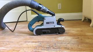 makita 9403 test hardwood floor maple [upl. by Anomahs]