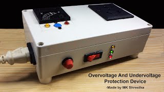 Overvoltage amp Undervoltage Protection Device Made by MK Shrestha [upl. by Kier455]