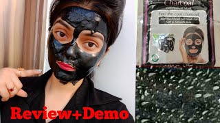 Charcoal Peel Off Mask Review  Demo  चारकोल मास्क को लगाने का सही तरीका  100 works 😊 [upl. by Etnauq]