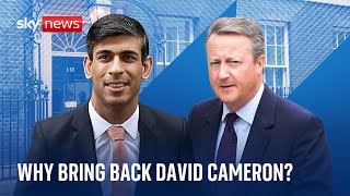 Cabinet reshuffle Whats Sunak trying to do by bringing David Cameron back [upl. by Olson]