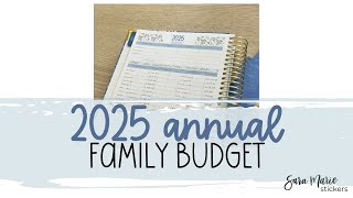 2025 ANNUAL Family Budget  Sara Marie Stickers [upl. by Daisie]