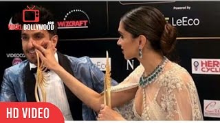 Deepika Padukone Funny Moment With Ranveer Singh IIFA 2016 Madrid [upl. by Nybbor366]