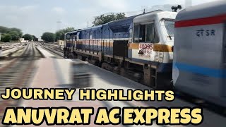 ANUVRAT AC EXPRESS  onboard Journey highlights in new bezeless coach crossings food review [upl. by Juditha559]