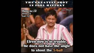 The EFREN REYES shot that changed POOL HISTORY  Epic Z shot [upl. by Inol355]