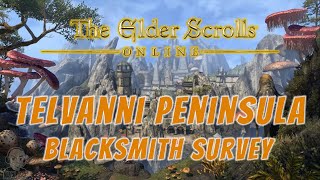 ESO  Blacksmith Survey Telvanni Peninsula Elder Scrolls Online [upl. by Oecile]