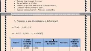 BTS MCO  BTS MUC Gestion  Le financement des investissements  Cas Lepin [upl. by Virgil808]